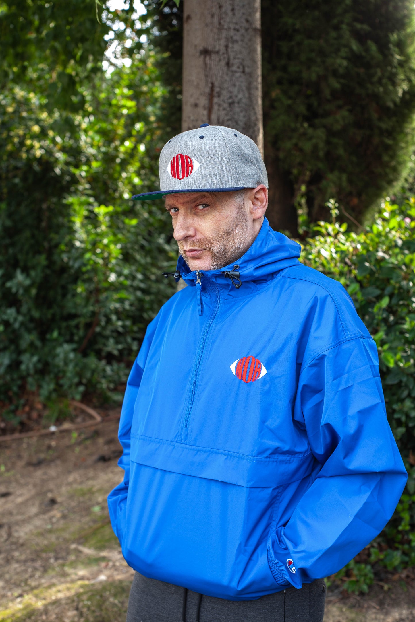 Chaqueta bordada plegable Champion