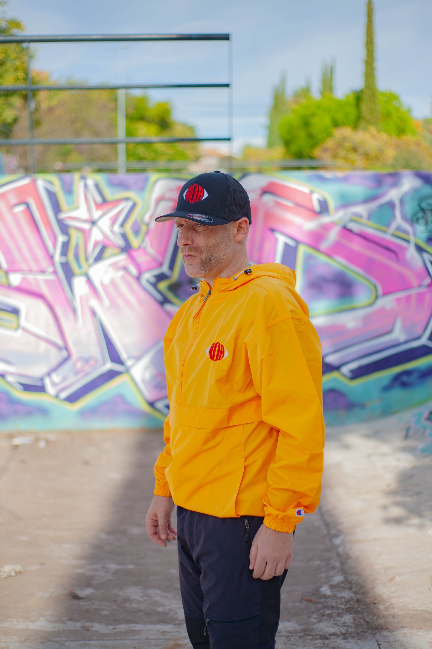 Chaqueta bordada plegable Champion