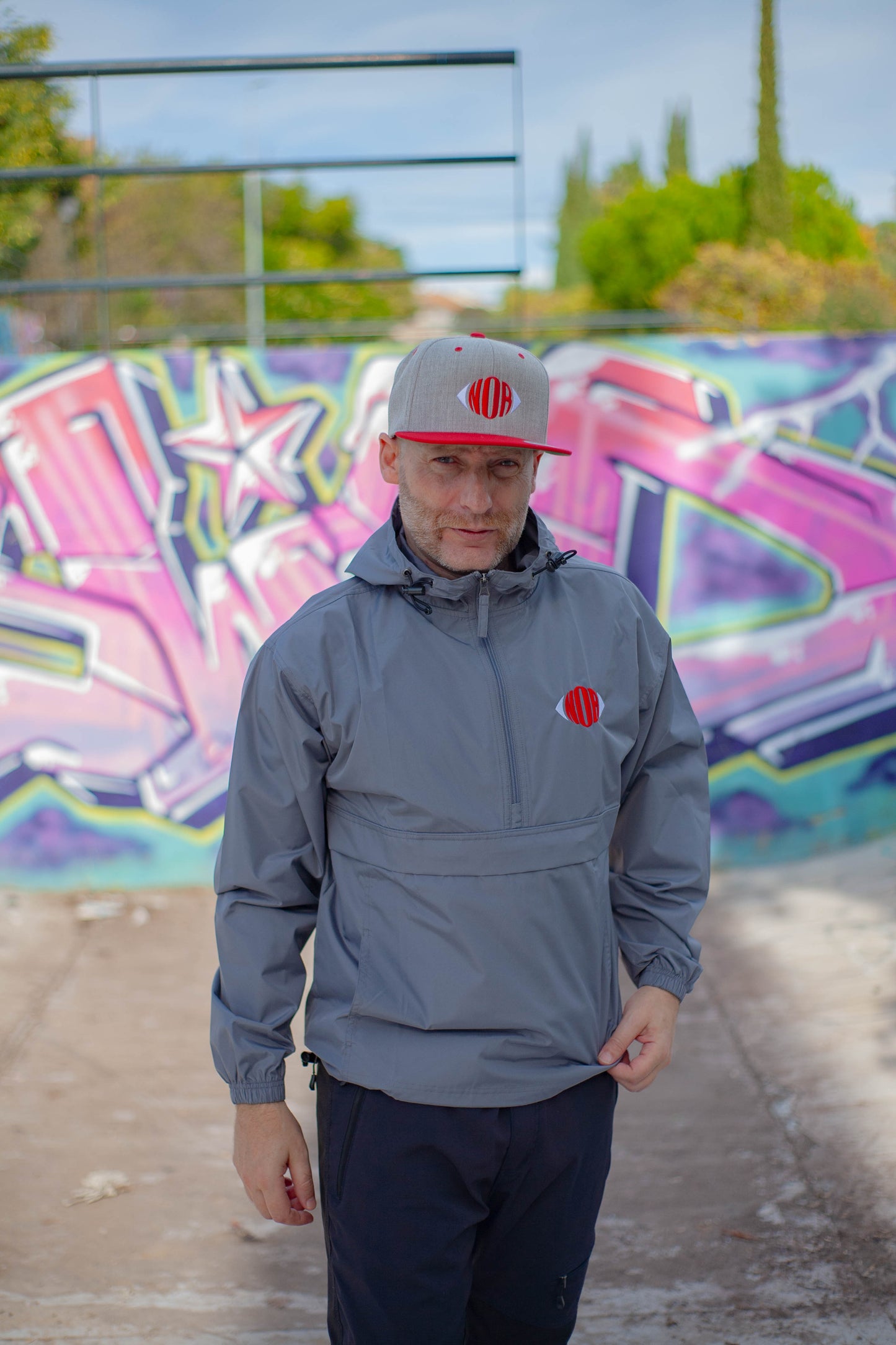 Chaqueta bordada plegable Champion