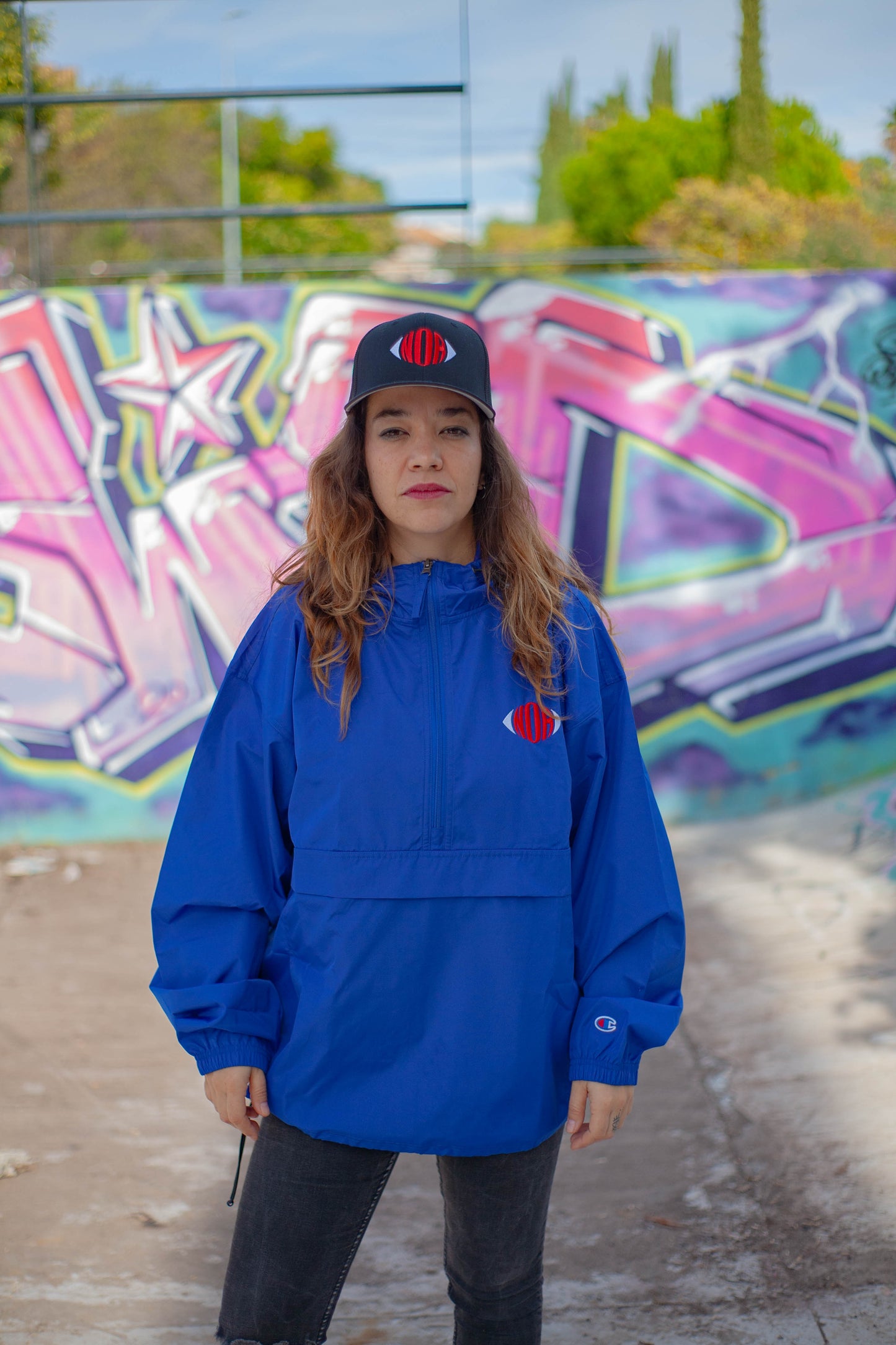 Chaqueta bordada plegable Champion