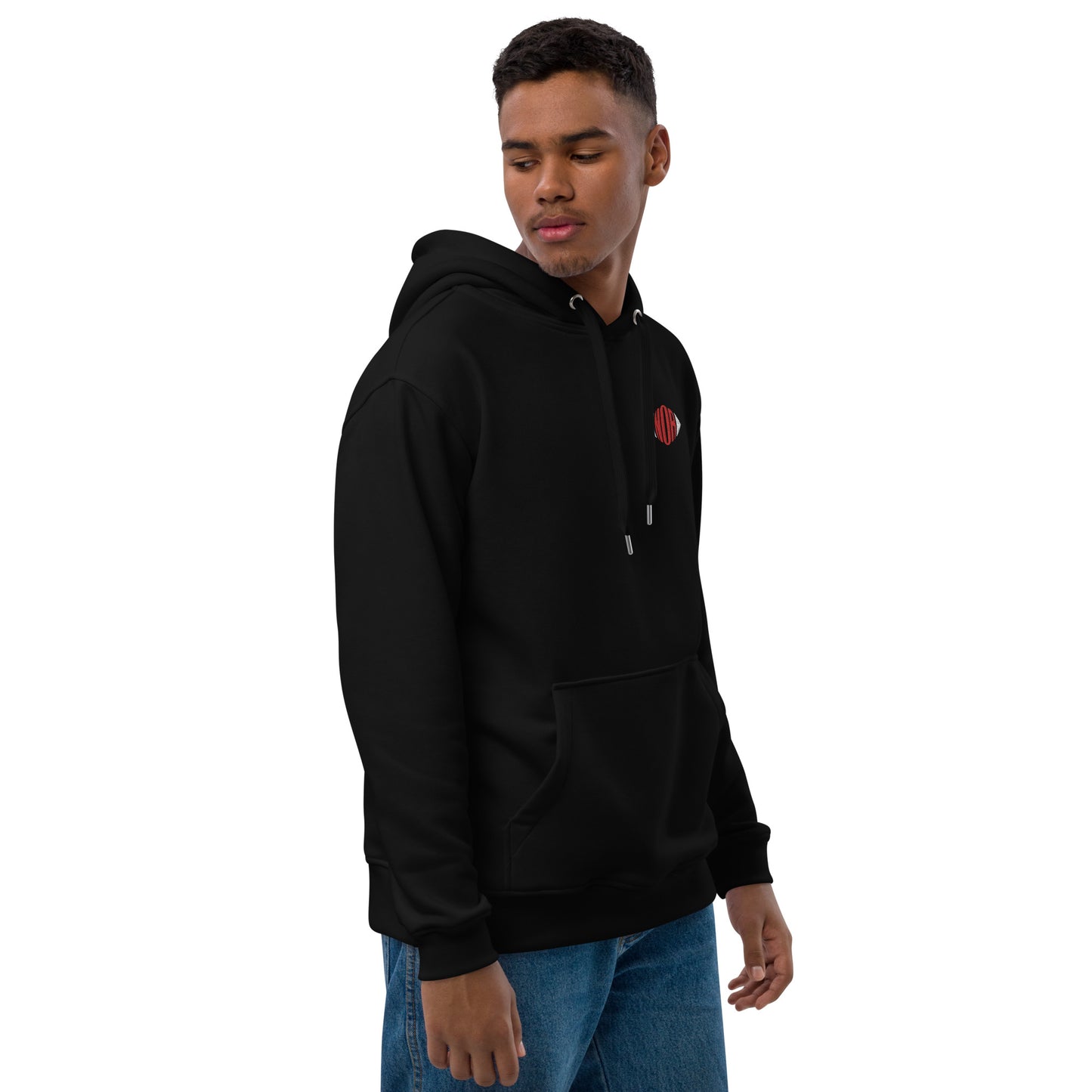 Sudadera con capucha logo bordado premium eco