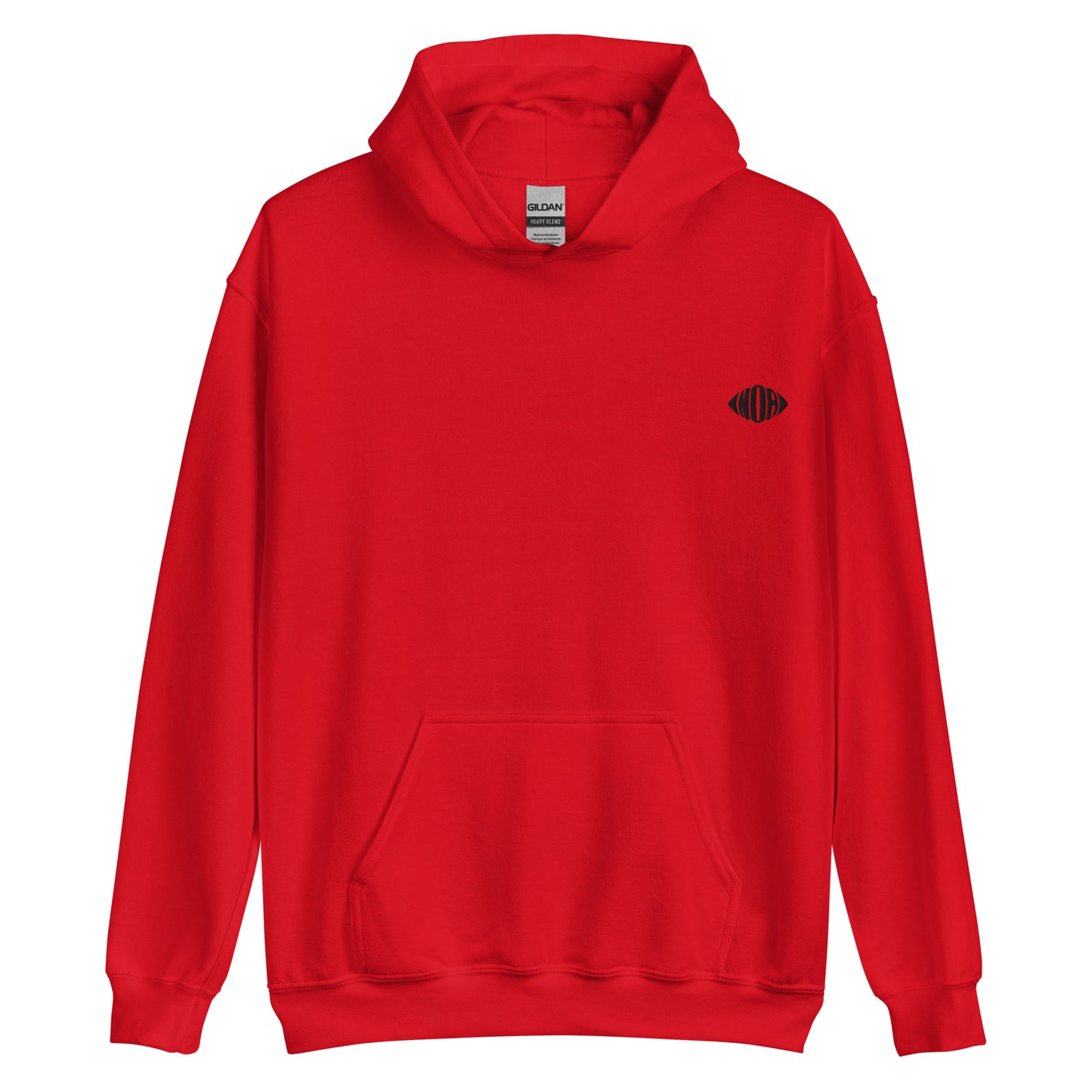 Sudadera con capucha unisex black&red